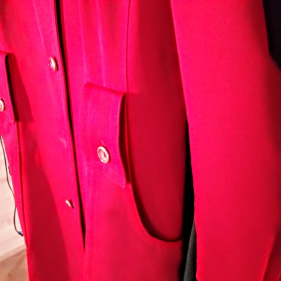Vintage I.Magnin & Co. Red Overcoat - Picture 2 of 6